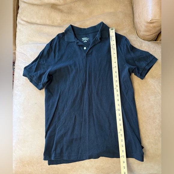 Merona Black Ultimate Polo Men’s Size Medium 100% Cotton Preppy - Picture 2 of 6